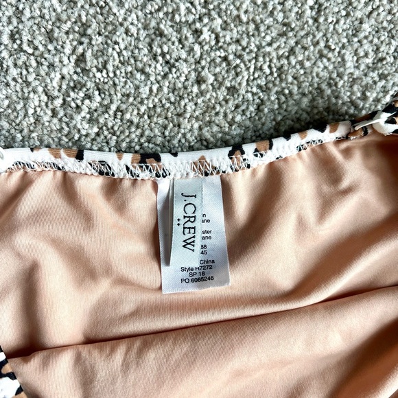 JCREW Leopard v-neck cross sweetheart one piece swimsuit - Picture 2 of 5